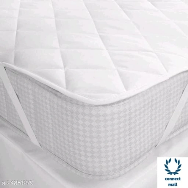 Feather Soft Quilted Micro Fabric Waterproof Elastic Strap Mattress Protector - LXW:78in X72in, White